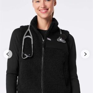 *Brand NEW* Figs Women's Black Sherpa Vest